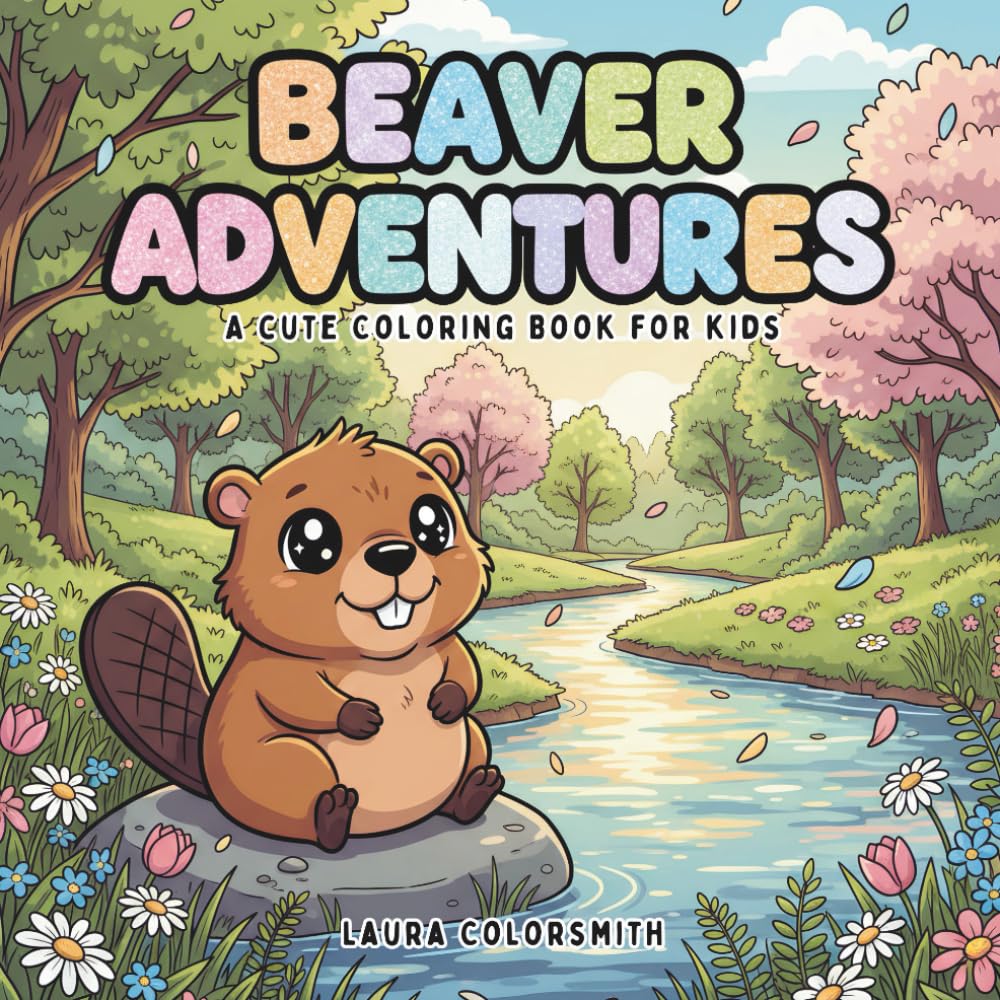 Beaver Adventures - A Cute Coloring Book For Kids: Fun and Adorable Beaver Coloring Pages for Kids | Cute Forest Scenes, Simple Designs, and Playful ... Adventures (Spring Coloring Book For Kids)