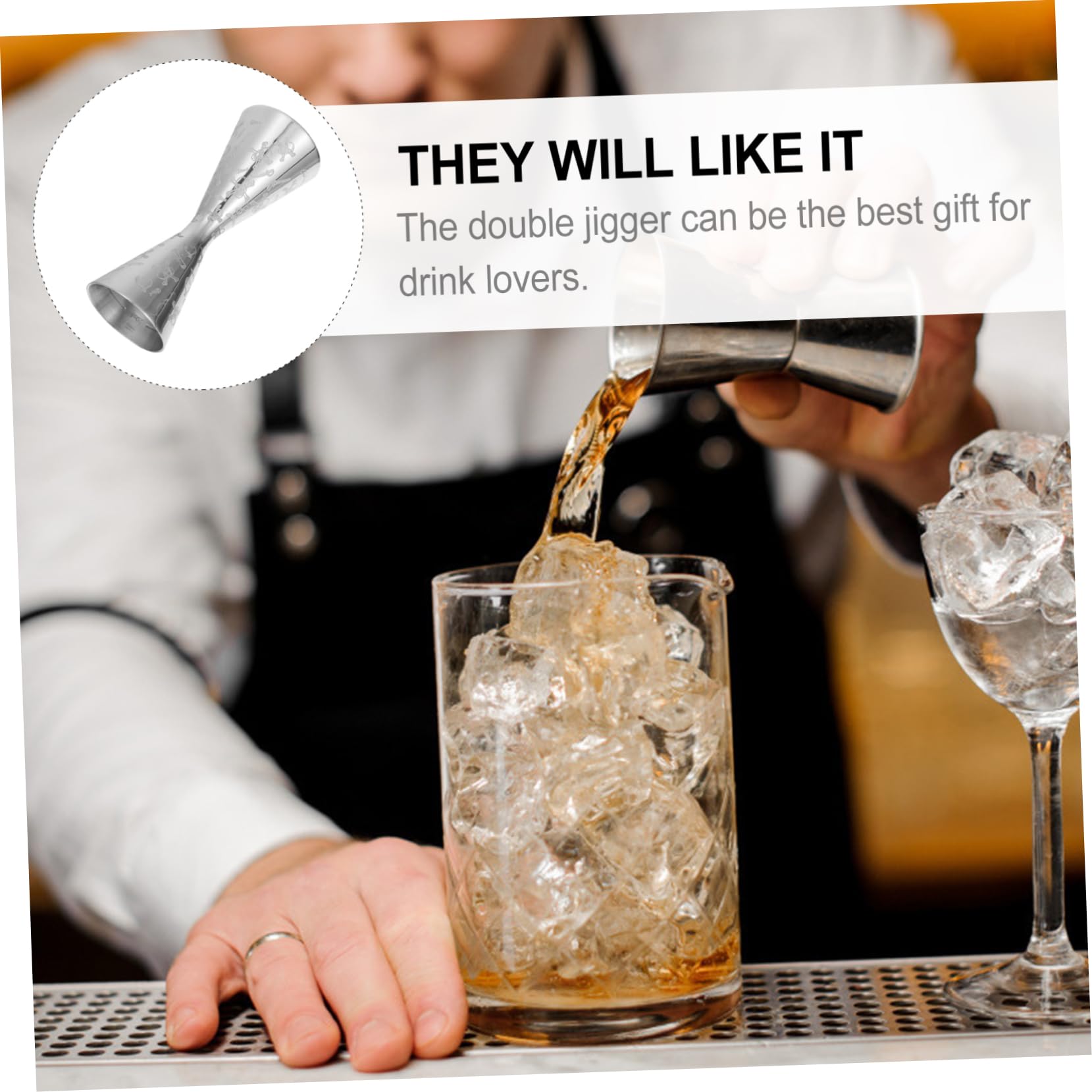 Misurino per Cocktail in Acciaio Inossidabile Misurino per Cocktail da Bar Tazza Misuratrice da 1/2 Oncia per Misurazioni Precise in Cucina E Bar Design Robusto E Duraturo