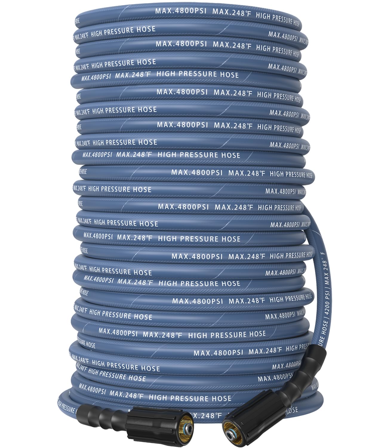 3/8" ID Pressure Washer Hose 200 ft, 4800 PSI M22-14mm Females