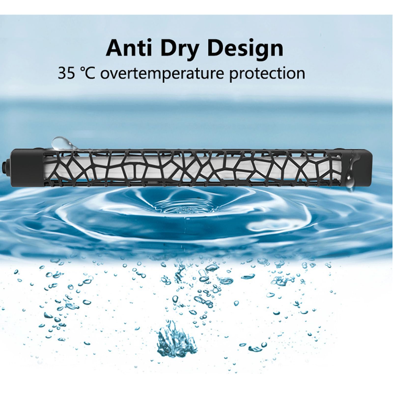 Calentador de Acuario con inversor Inteligente LED, Varilla calefactora Universal para pecera de Agua Dulce, 100W (300W)