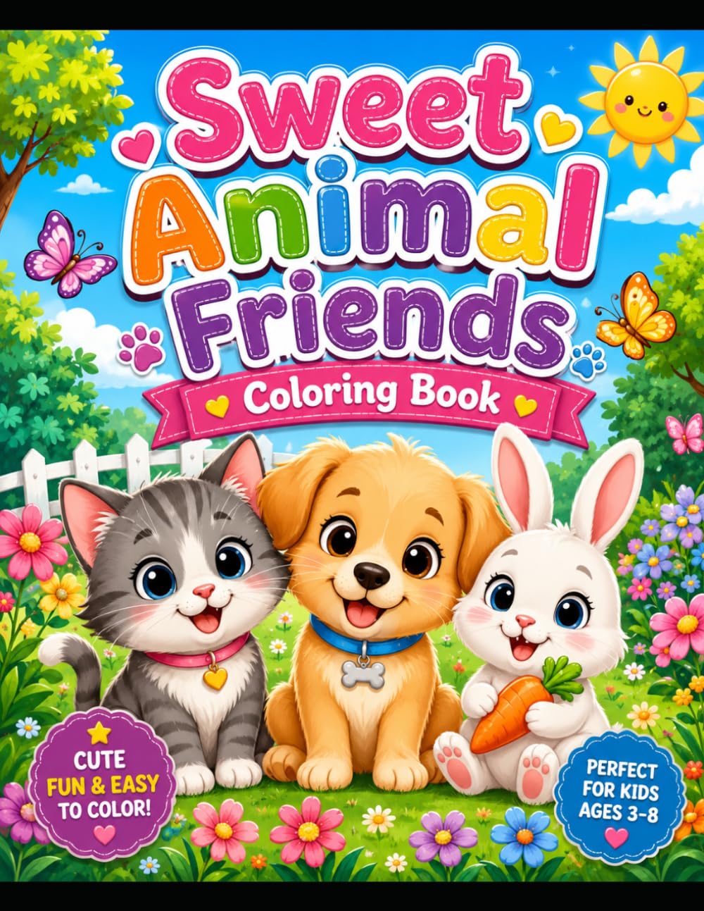 Sweet Animal Friends Coloring Book