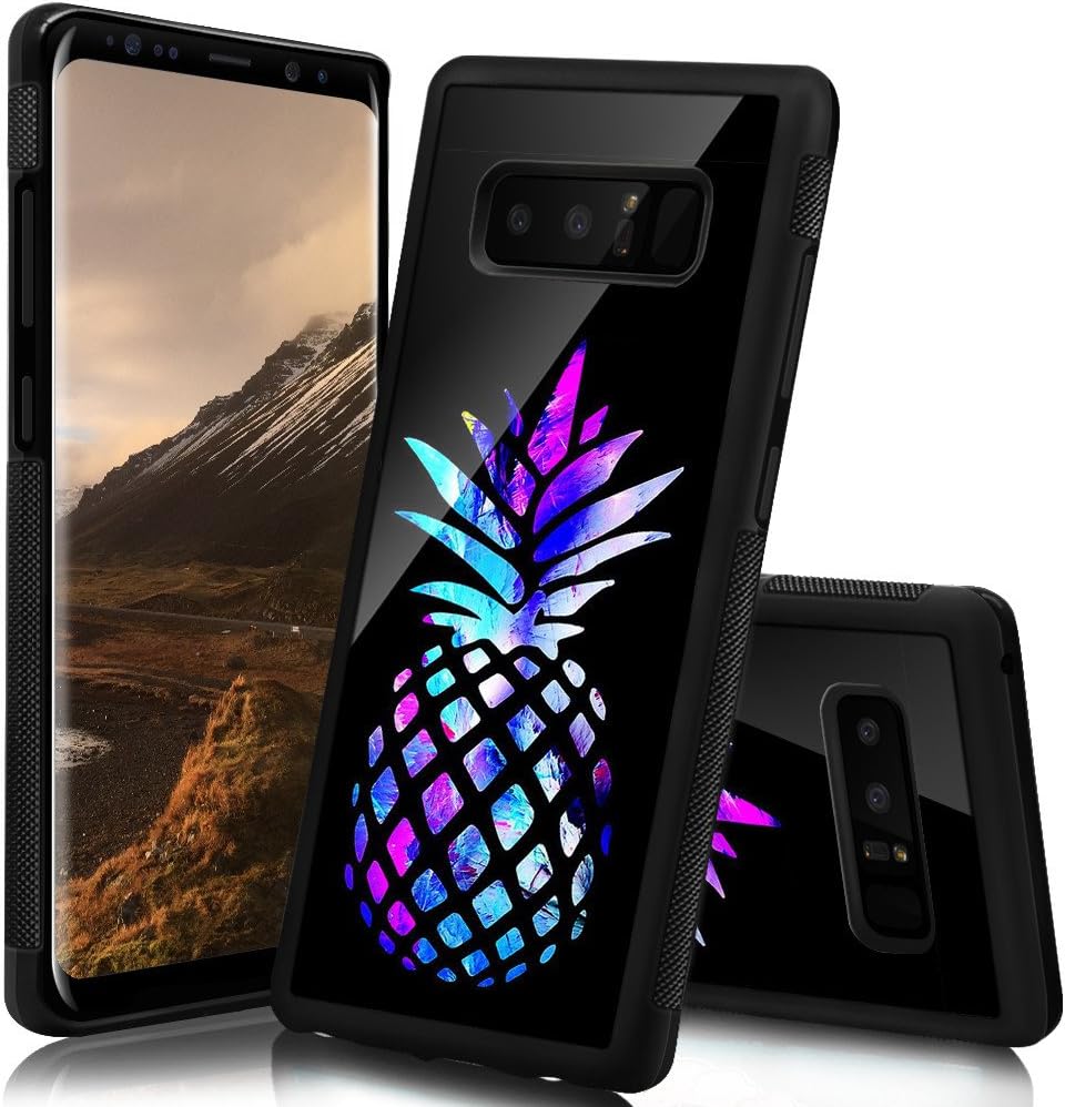 Ademen Samsung Galaxy Note 8 Case, Design Hard PC Soft Silicone Protective Durable Shockproof Case For Samsung Galaxy Note8 (Colored Pineapple Samsung Galaxy Note 8 case)