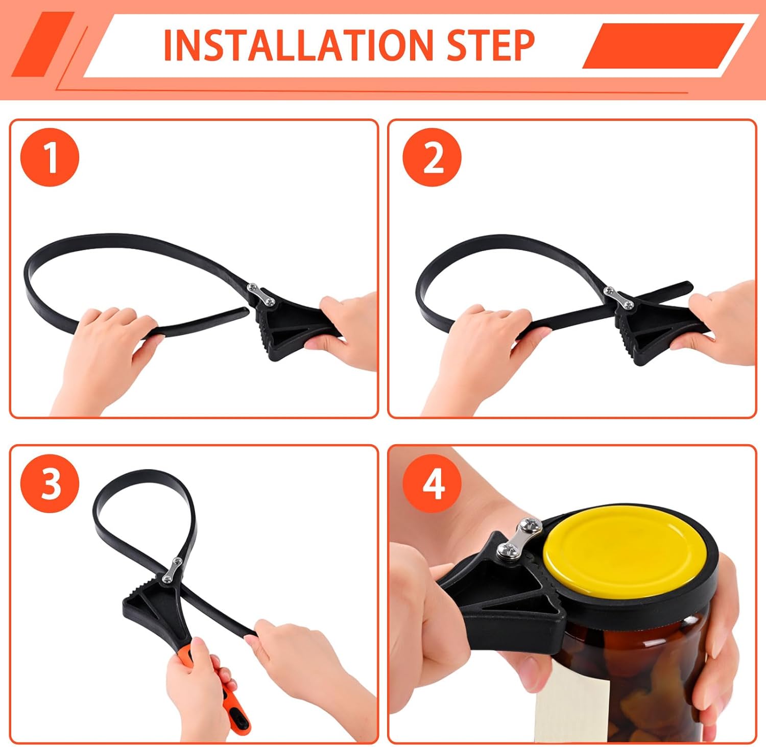 Rubber Strap Wrench Set, 2-Piece Heavy Duty Adjustable Rubber Belt Wrench for Oil Filter, Plumbing, Pipe, Jar Opener, Shower Head Removal (4" & 6")