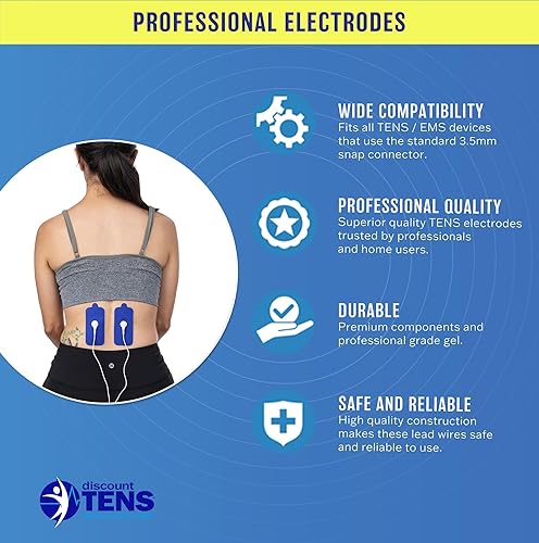 Miniatura 3 de HiDow - Electrodos TENS de repuesto compatibles, almohadillas de electrodo de alta calidad para unidades Hi-Dow TENS, 5 pares de electrodos