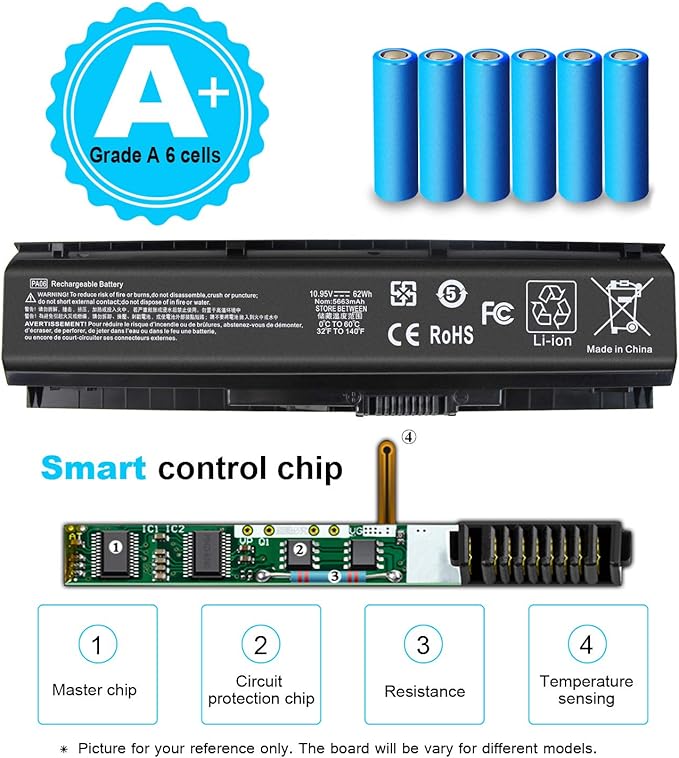 Batería para Laptop HP Omen 17 PA06 10.95V 62Wh miniatura 4