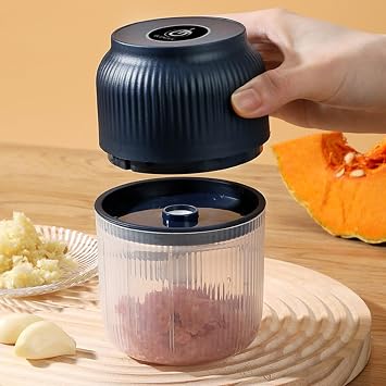 Meat Chopper Mini,Electric Meat Garlic Mini Chopper - Vegetables Cutters Choppers with Ergonomic Push Button for Potatoes, Pumpkin, Pork, Carrots, Chili Peppers