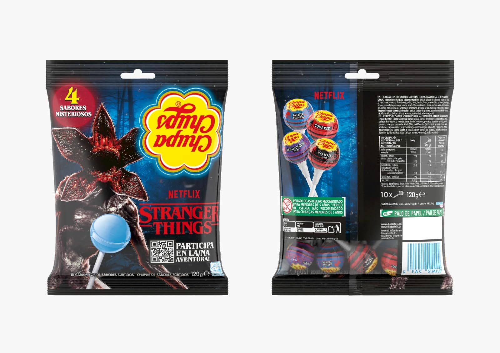 iChuches - Chupas de Stranger Things, Sabores Misteriosos de Cada Personaje de la Serie - 20 Unidades, Upside Down Malos