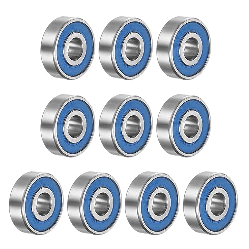 uxcell 10 rodamientos de bolas 626-2RS de ranura profunda de 0.236 x 0.748 x 0.236 in rodamientos sellados de goma para TRX4 110 RC coches,