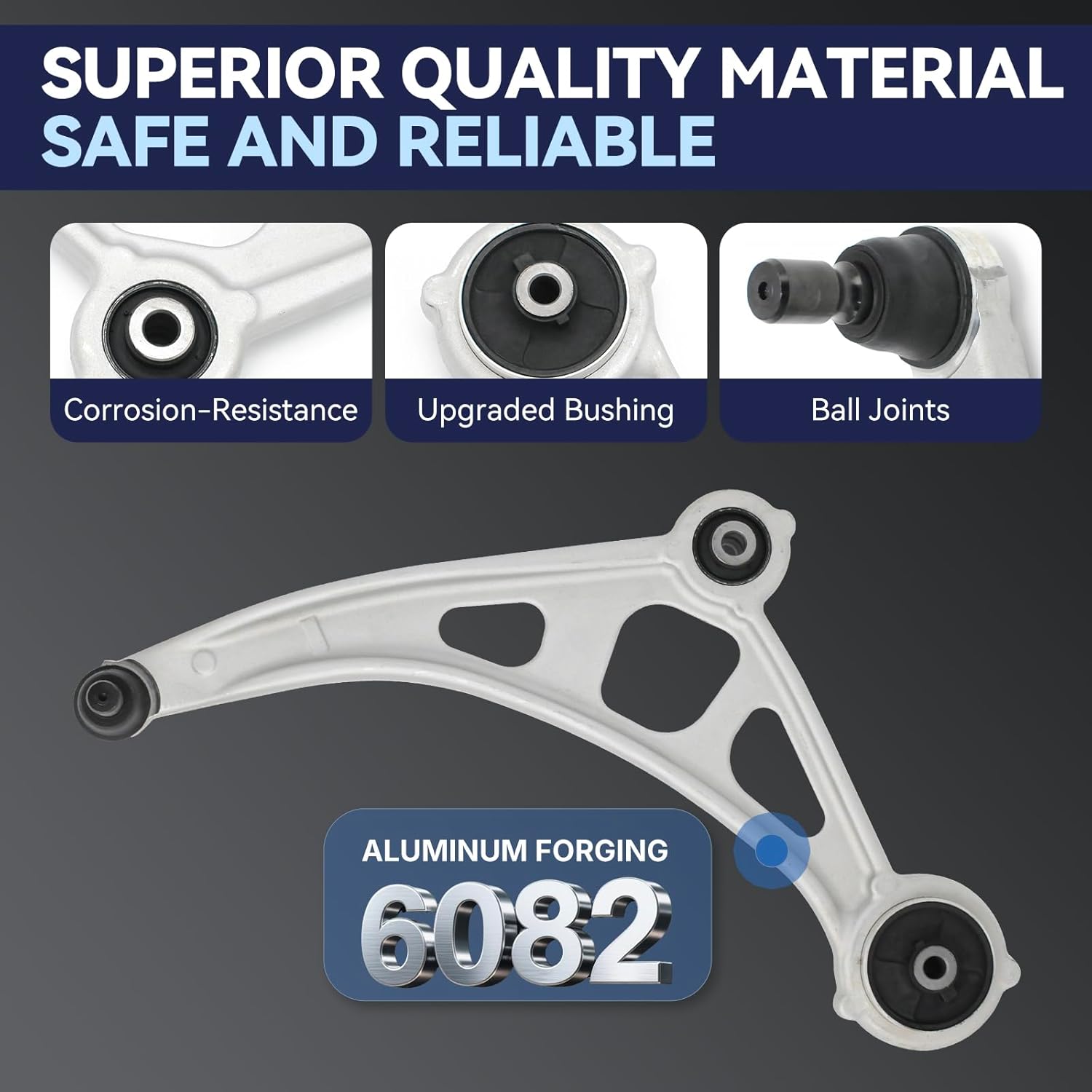 Front Lower Control Arm with ball joint Compatible with 2015-2024 Nissan Murano 2016 2017 2018 2019,Part Number CMS301220 CMS301221 RK623479 RK623478