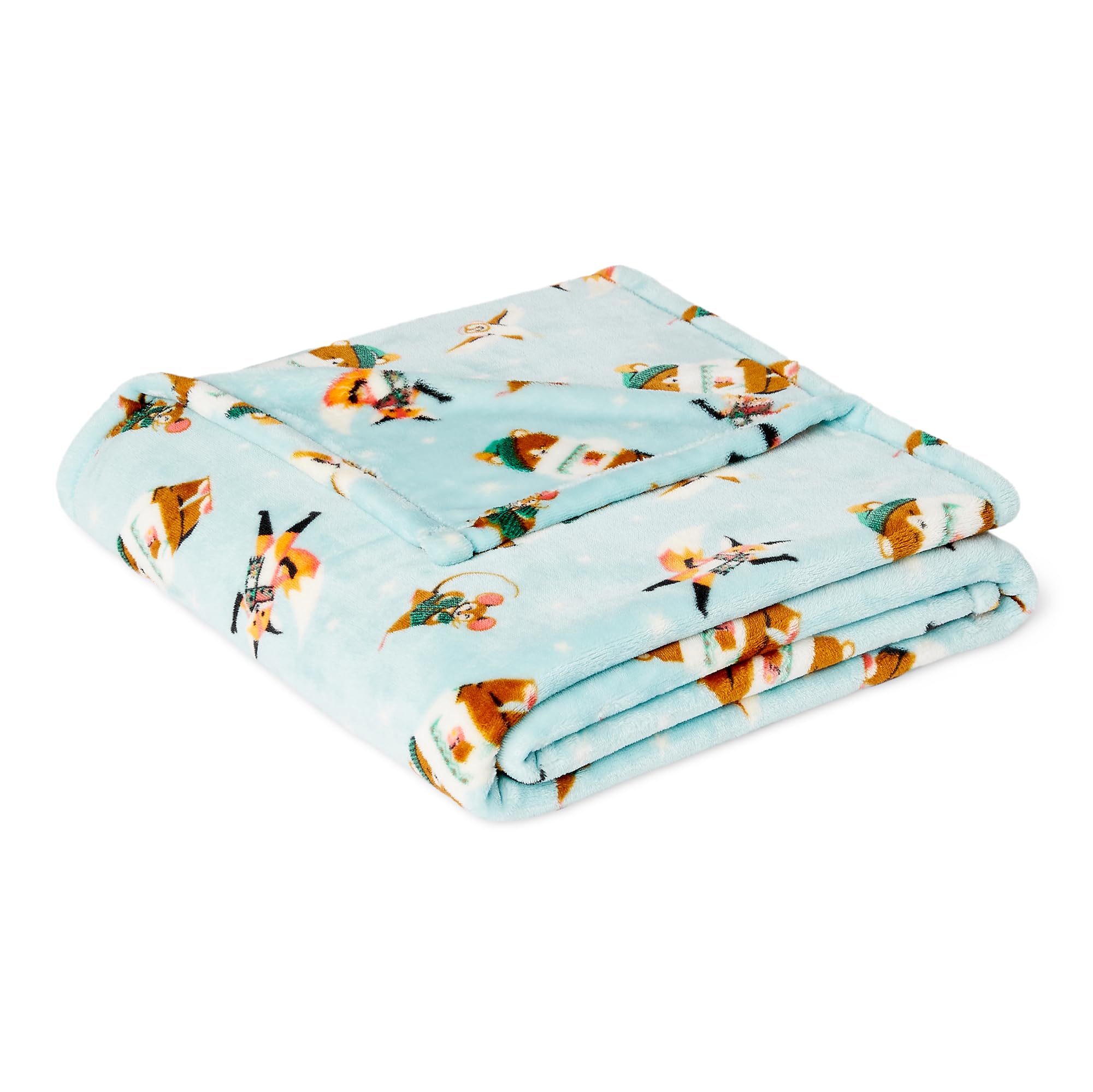 Amazon Basics Manta de Forro Polar Ultra Suave para Niños, 127 x 152 cm, Amigos del Bosque