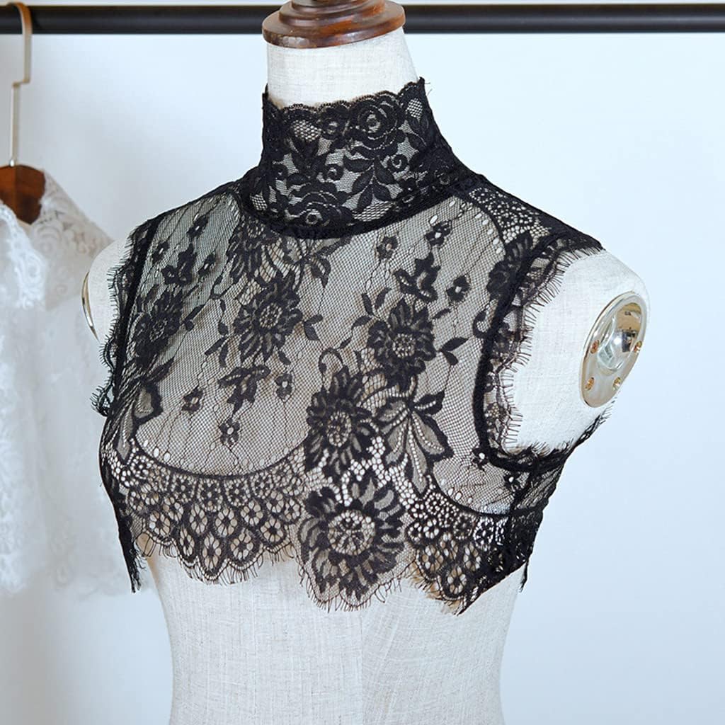 Detachable False Collar Embroidery Neck Ruff Cape Covering For Women Girls Elegant For Women Lace Lace