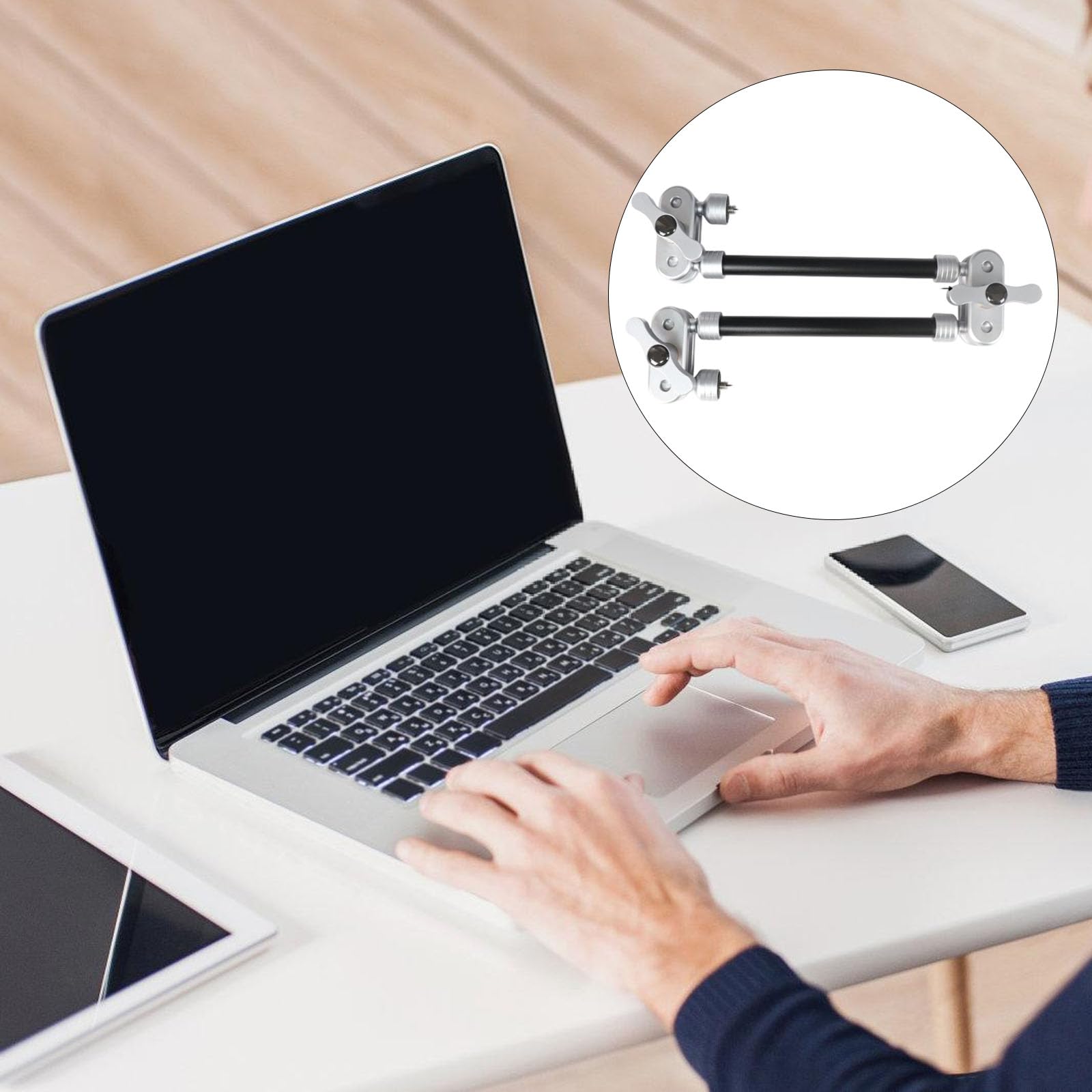 Tutto regolabile Supporto per tablet Supporto per morsetto Installazione per supporto da scrivania per telefono in streaming per ufficio domestico