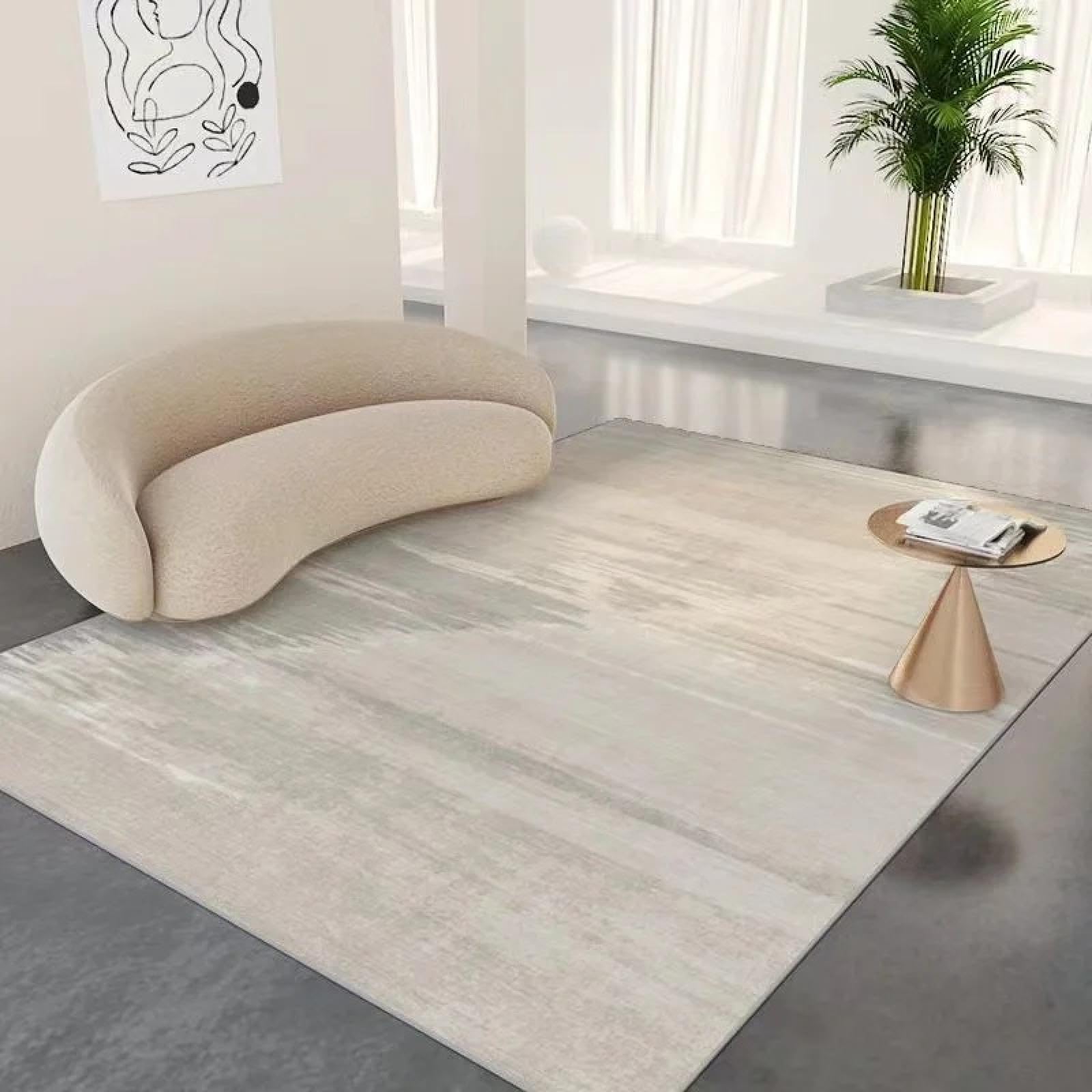 Tapis de salon doux 100x160 cm lavable et non pelucheux pour décoration de chambre à coucher
