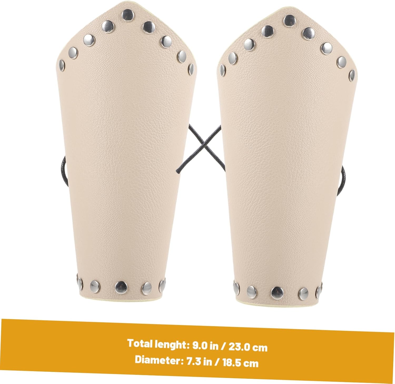 KOMBIUDA 1pair Leather Archery Arm Guards Outdoor Protective Sleeves for Bowstring Safety Lightweight Arm Protectors for Hunting and Shooting Skin
