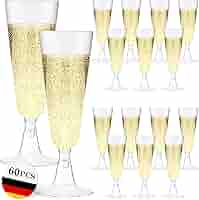 Bicchieri Da Champagne In Plastica 120ml - Eleganti, Resistenti, Riutilizzabili, Per Feste (60 Pezzi) - Foto 12