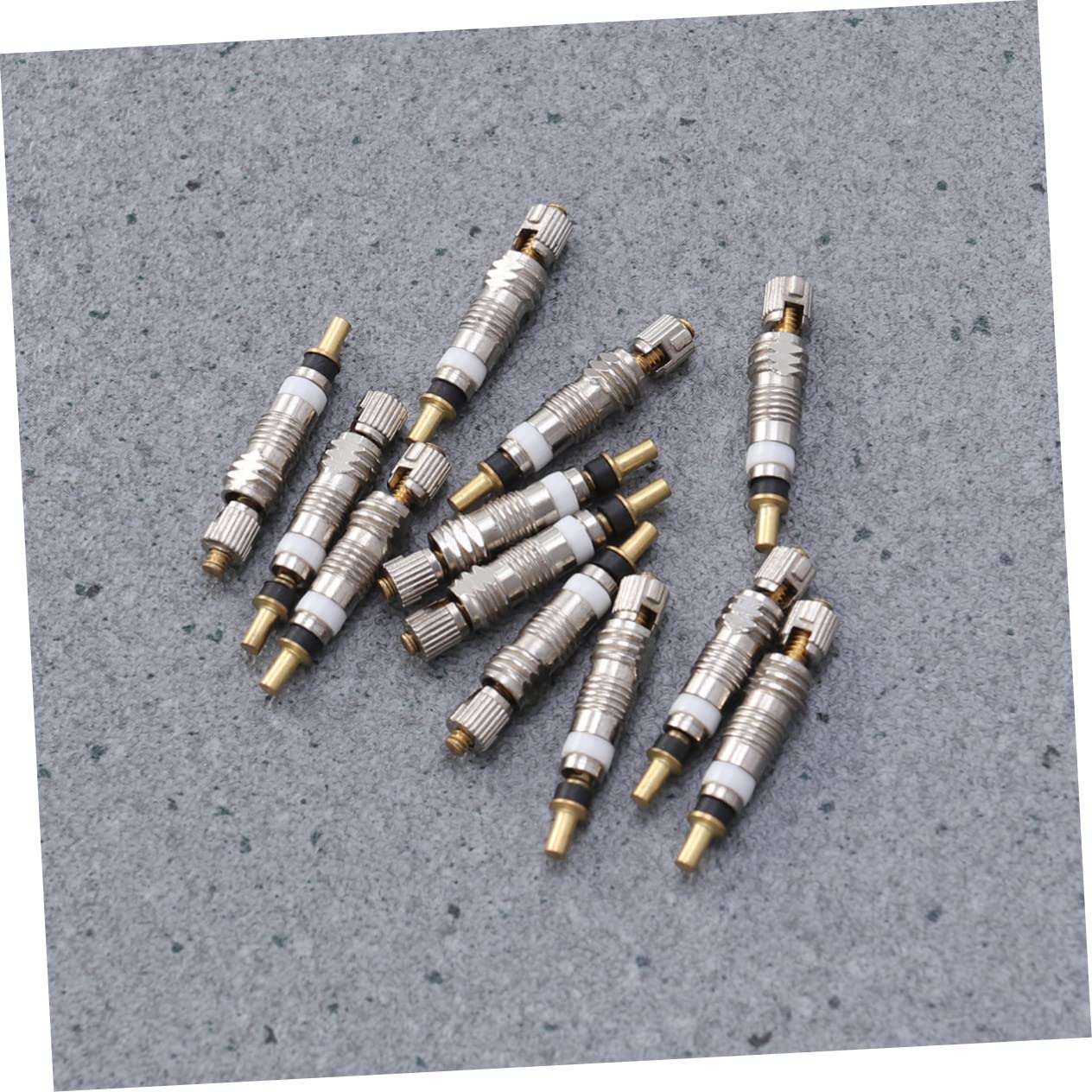 HEMOTON 12 Pack Core Replacement Stem Core for Road Bike Nickel Plated Airtight Premium