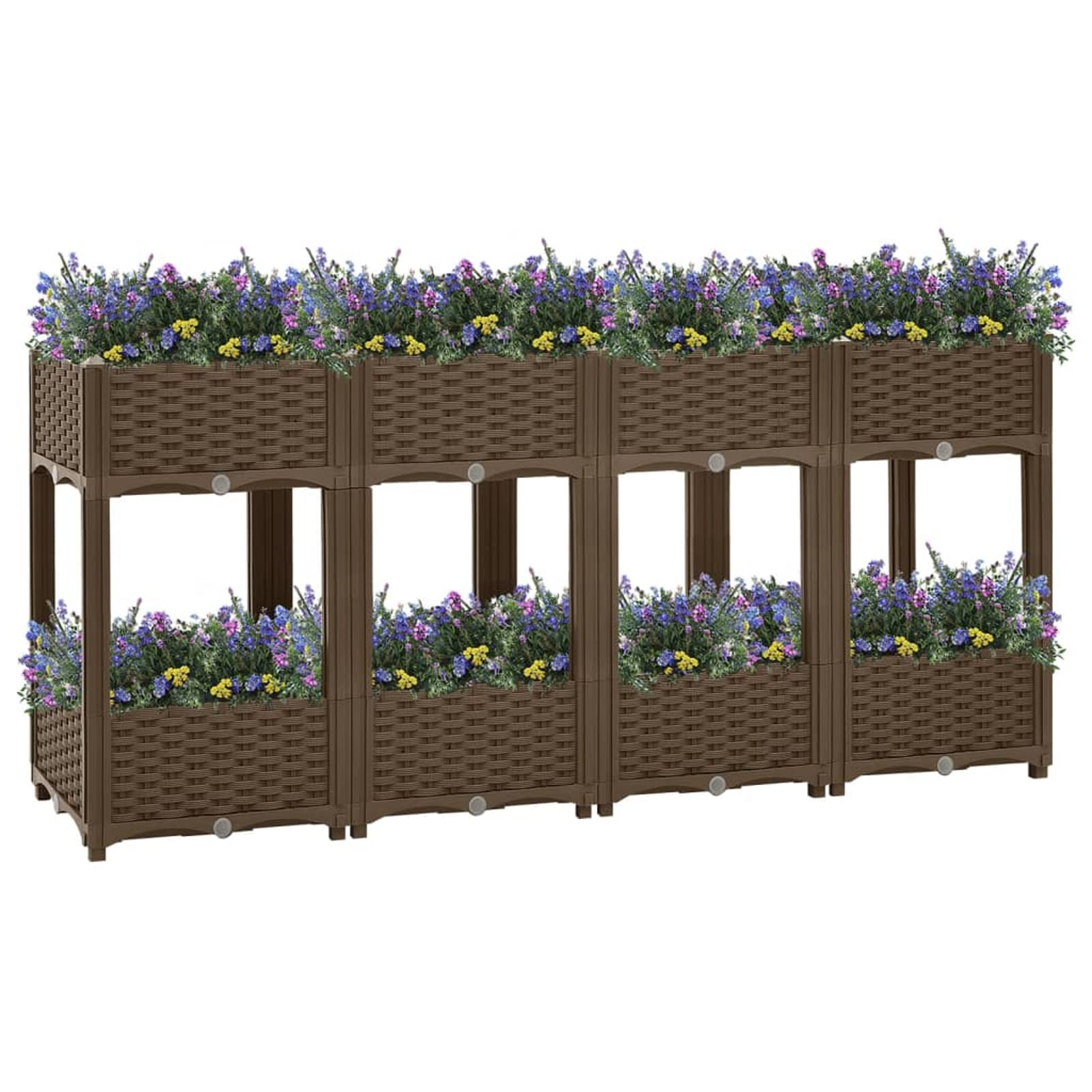 Mogou Raised Bed For Garden, Raised Planters For Garden, Garden Bed 160x40x71 cm Polypropylene