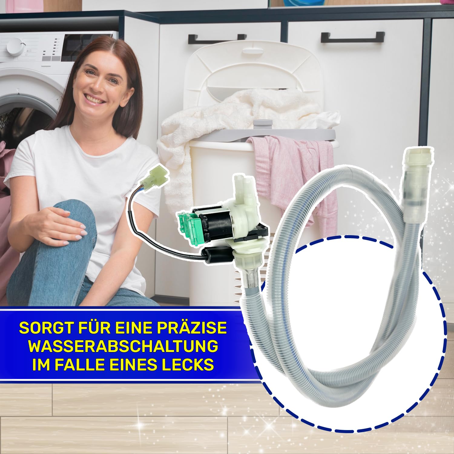 Waschmaschinenschlauch mit Aquastopp mit Originalcode 00667327 für Bosch | Garantie 10 Jahre - MONTERAL