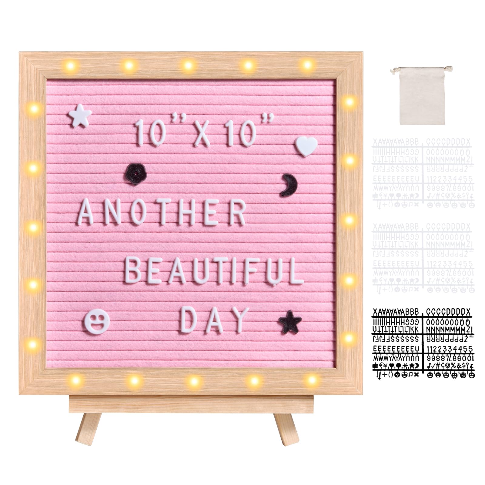 Buy VEVOR Pink Felt Letter Board, 10"x10" Felt Message Board