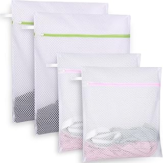 Sponsored Ad - SPLF 4 Pack Extra Large Heavy Duty Mesh Laundry Bags, Durable Delicates Net Wash Bag for Bra Lingerie, Unde...