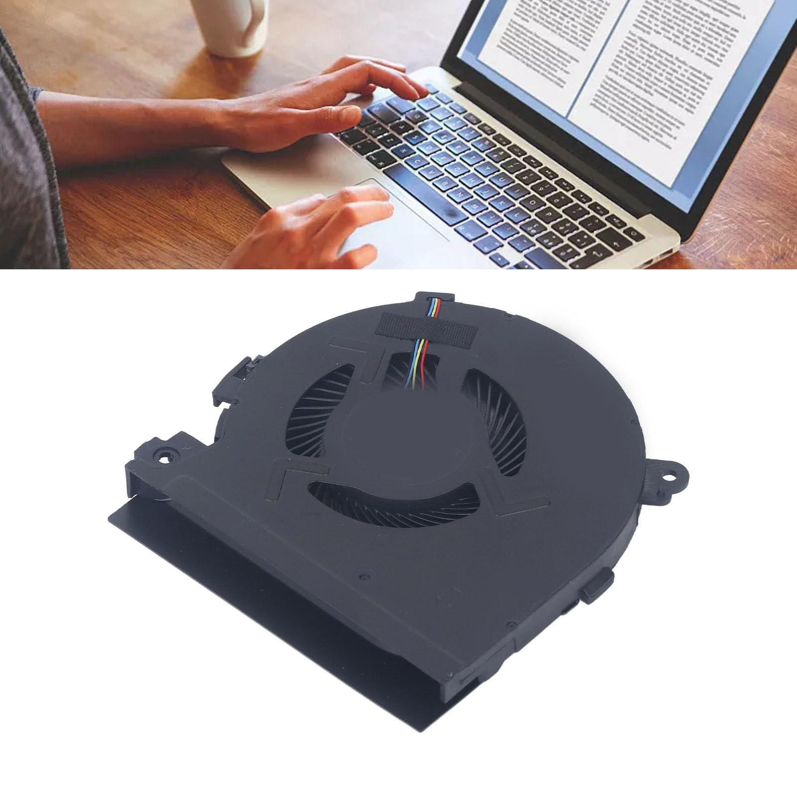 Lazmin112 Ventola di Raffreddamento GPU CPU per Laptop, Dispositivo di Raffreddamento Interno per Notebook a 4 Pin e 4 Fili, Sostituzione per Laptop X360 15 Ch000 (Ventola di