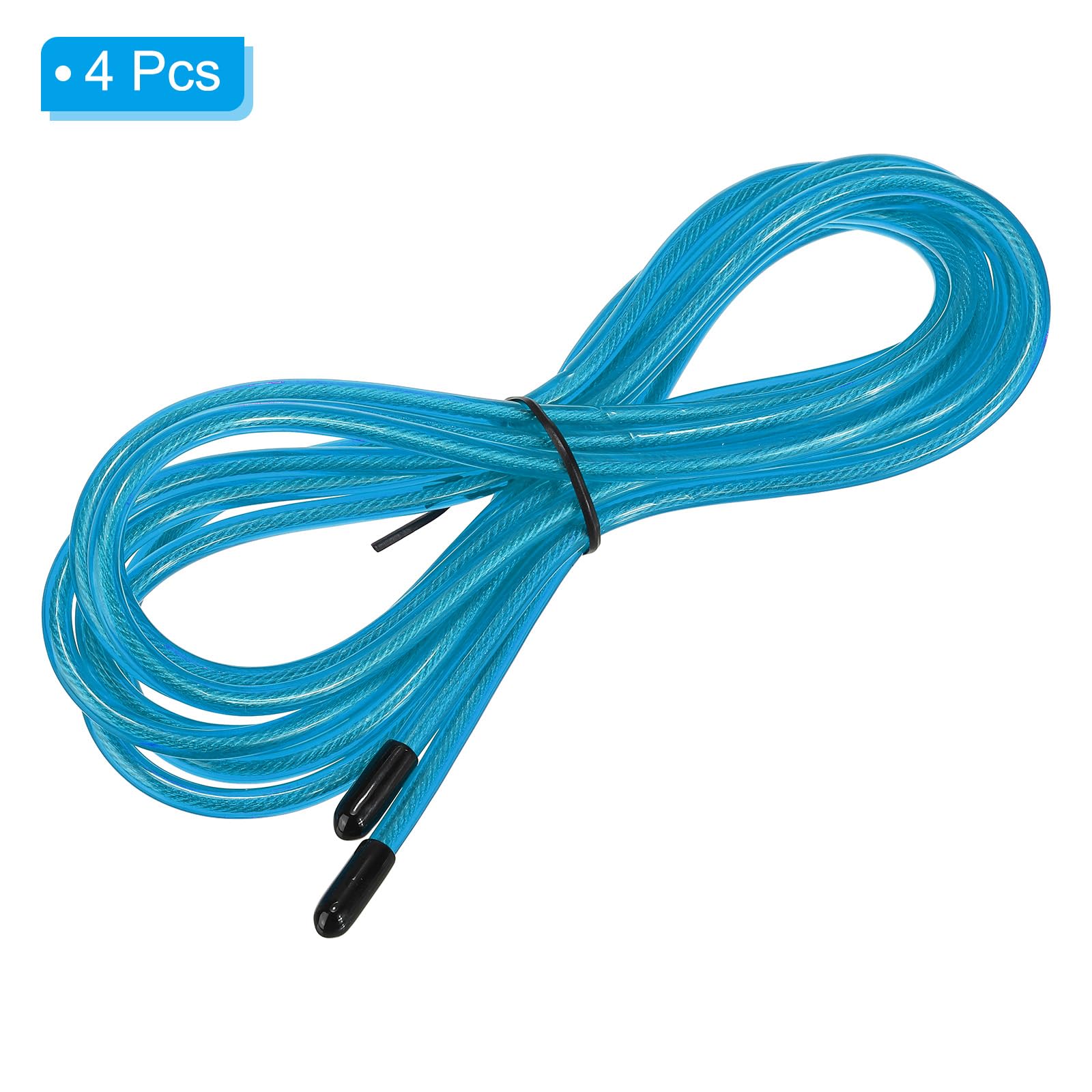 PATIKIL 10Ft Speed Jump Rope Replacement Cable, 4 Pack 4.5mm Professional Skipping Rope Replacement for High-Speed Jump Ropes, Blue - Image 3