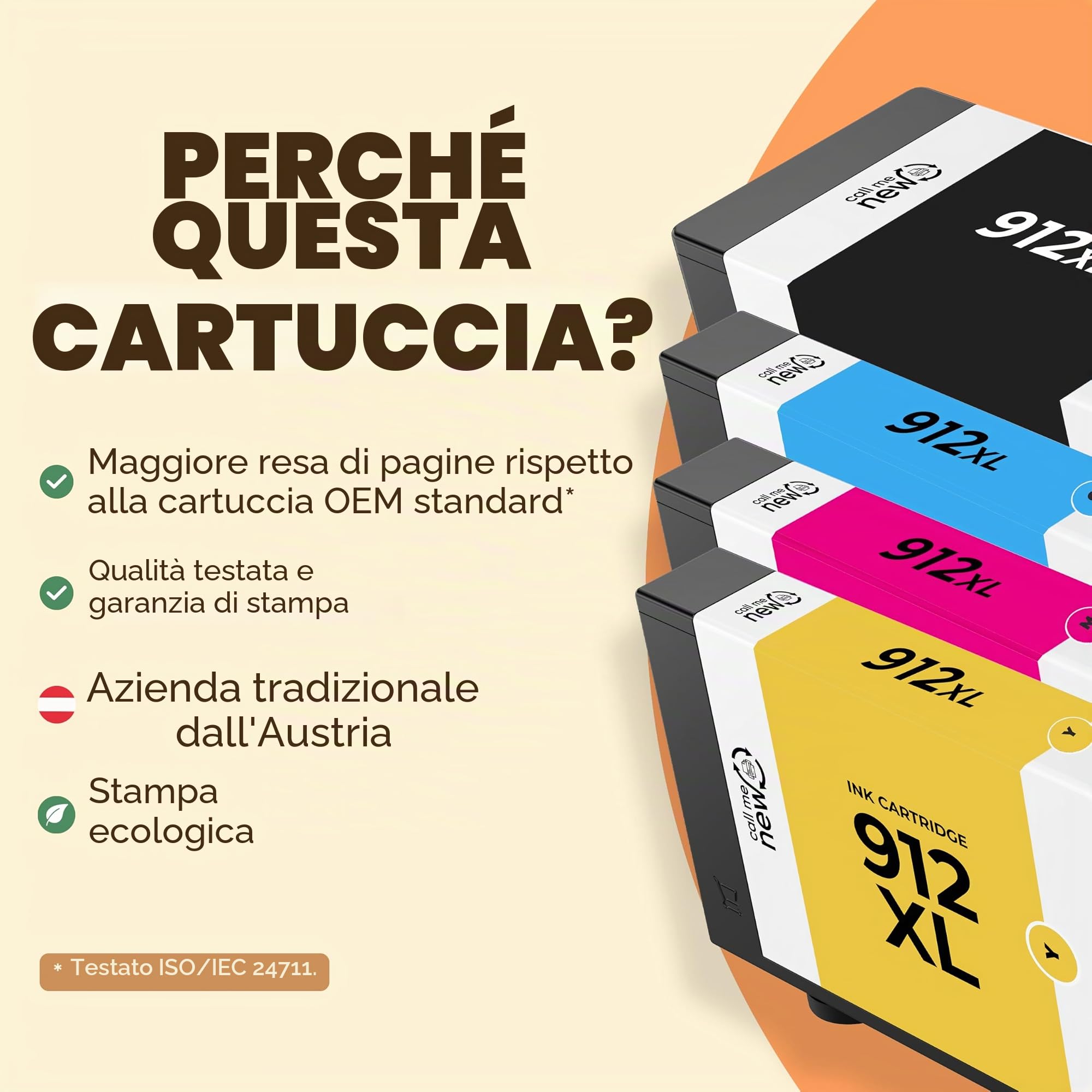 Cartucce d'inchiostro 912XL – Compatibile con cartucce HP 912 / HP 912 XL (nero + ciano + magenta + giallo) – Sostituzione per 4 cartucce HP 912XL Multipack, XL Range Smart Chip
