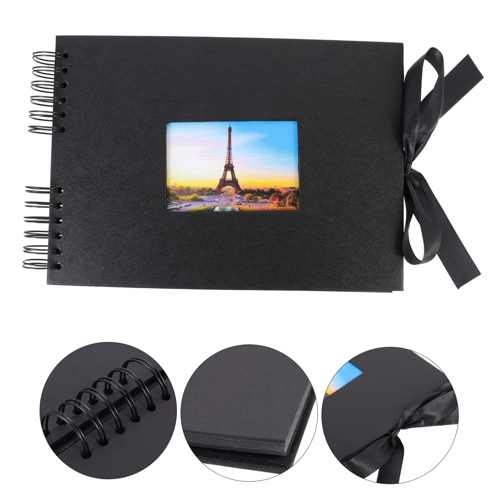 Scrapbook Album Fotografico a Spirale A4, Libro Foto | 40 Fogli, Copertina Personalizzabile in Cartoncino, Pagine Interne Modificabili, Adesivi Inclusi