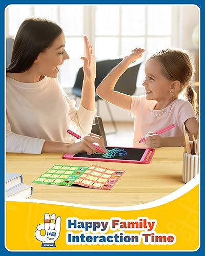 Miniatura 4 de TEKFUN LCD Writing Tablet Kids Toddler Toys, 10inch Colorful Doodle Board Kids Travel Learning Toys Drawing Tablet, Birthday Gifts Presents for 2 3