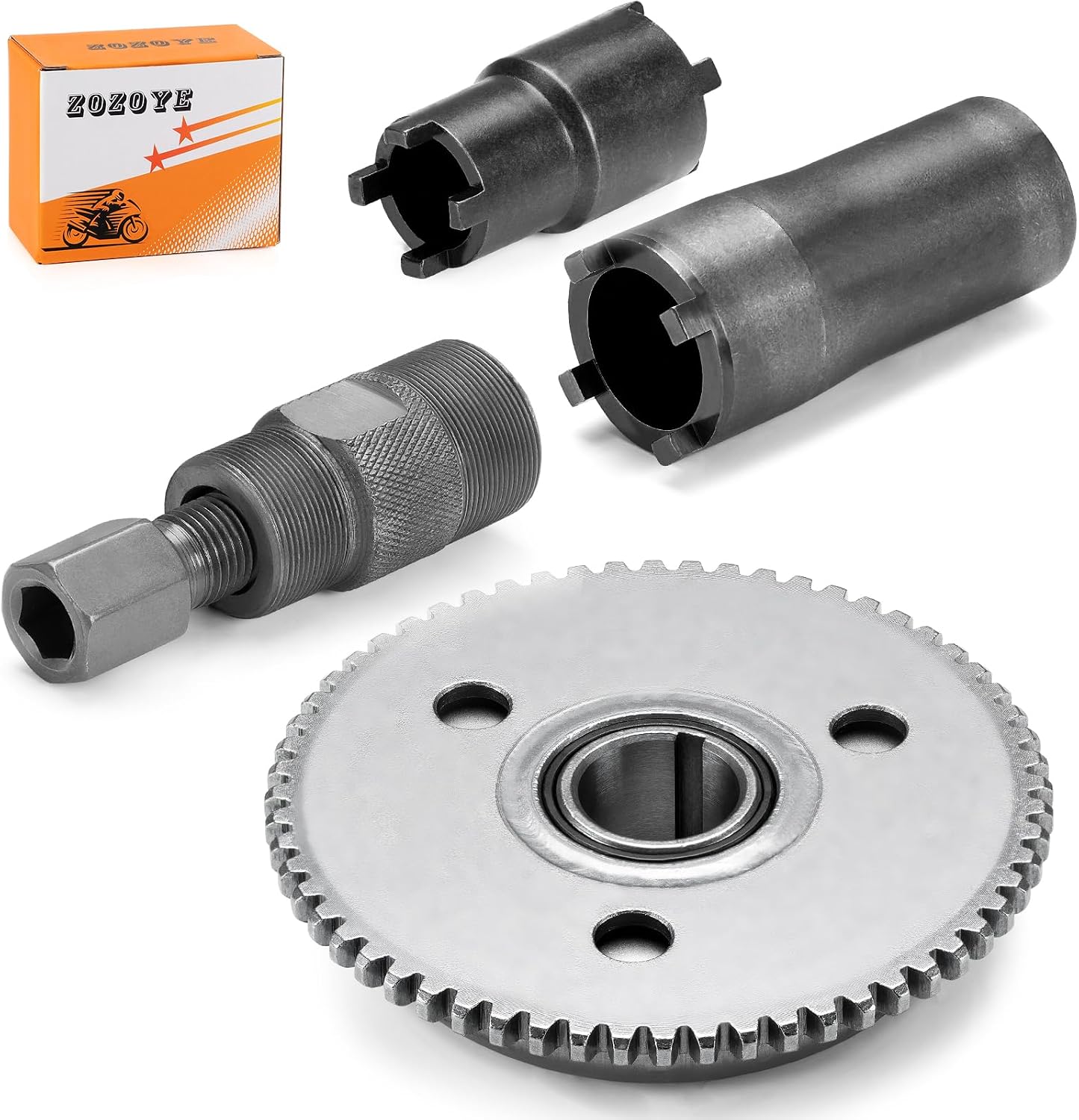 Starter Clutch Kit Flywheel Puller & Nut Tool for GY6 Scooter 125cc 150cc 152QMI 157QMJ Engine Models