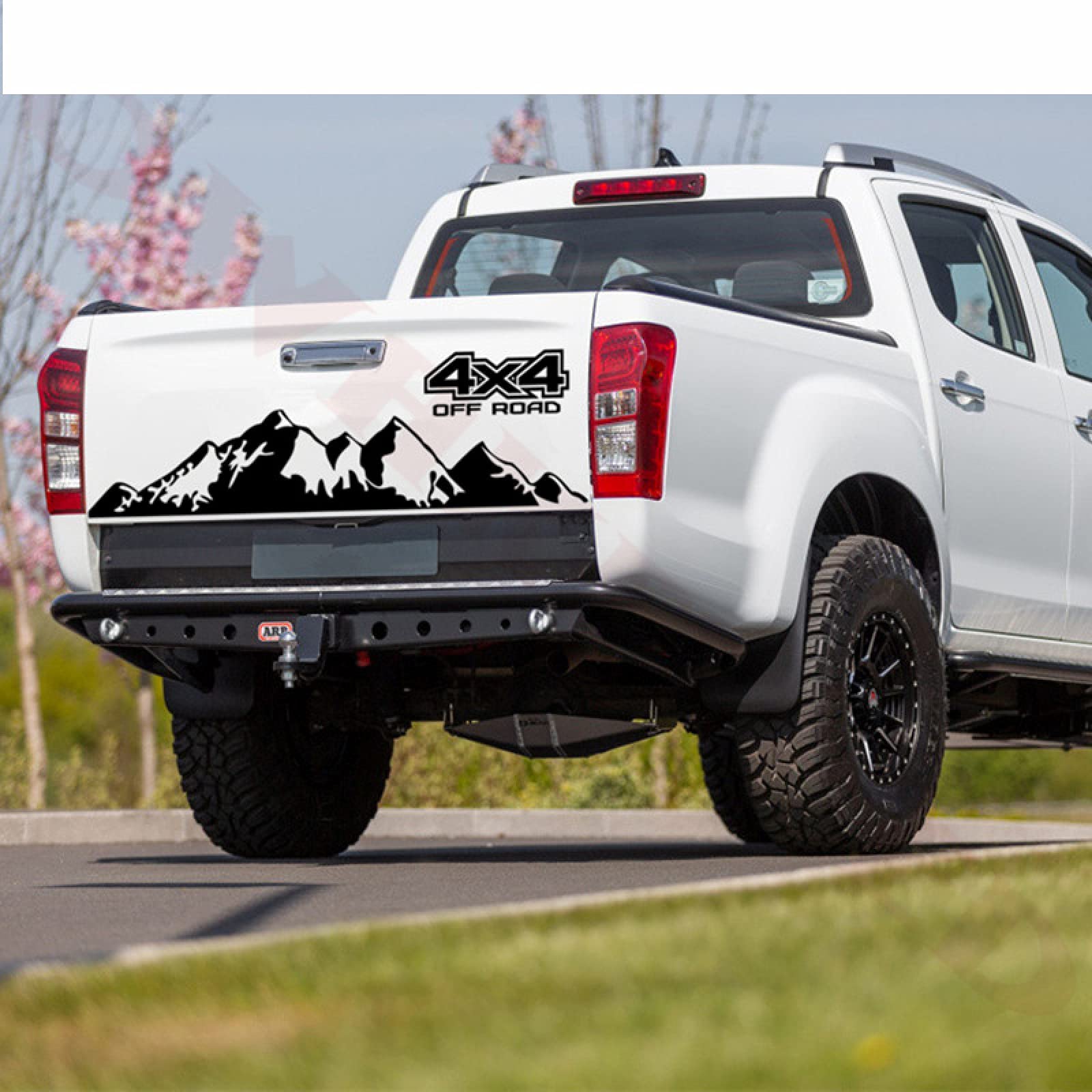 ZYHZJC Car Stickers Mountains 4X4 Off Road Styling Auto Vinyl Decal For Ford Ranger Raptor For Isuzu D-max For Nissan Navar For Toyota-Hilux