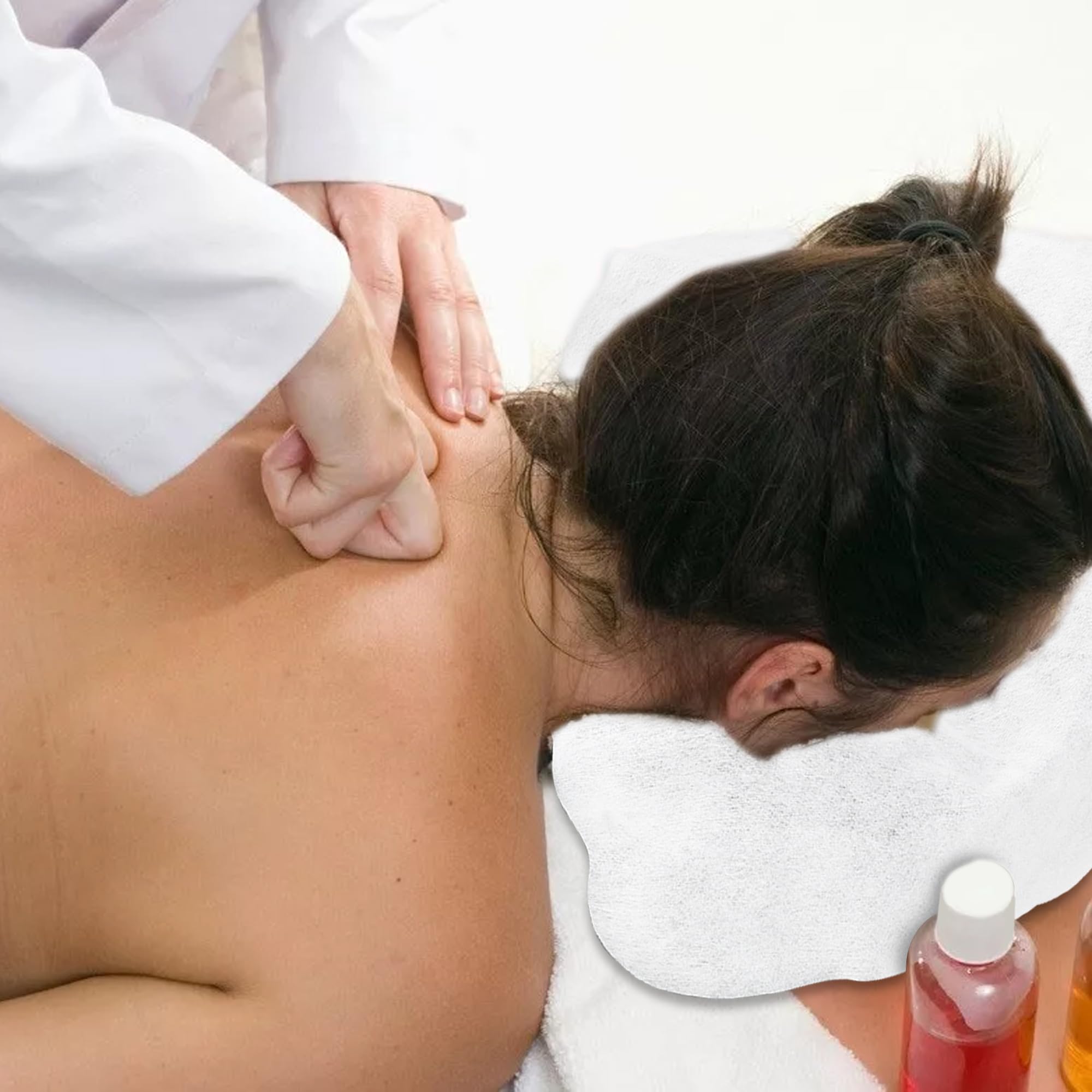 Nasenschlitztücher Massageliege, 500 Stück Einwegauflage Für Massage Kopfstütze Gesichtsauflage Für Massage Hygieneüberzug Für Alle Massageliegen Massagebänke Massagetische Therapieliegen