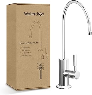 Waterdrop G2FCT-Chrome Drinking Water Faucet, Reverse Osmosis Faucet, Water Filter Faucet for Kitchen Bar Sink, Single Handle, Easy to Install, Lead-Free, Stainless Steel, Polished Chrome