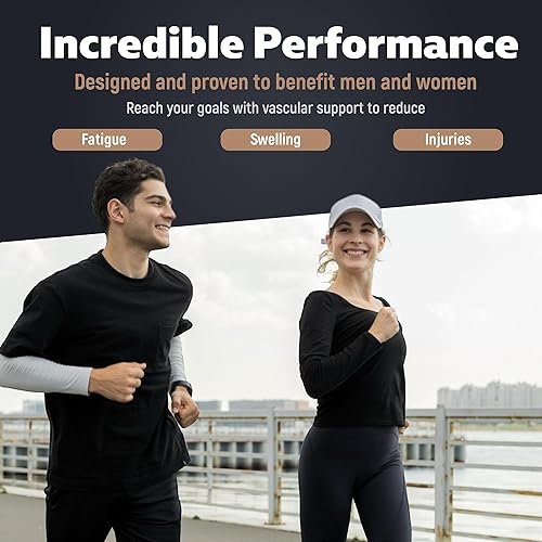 Miniatura 5 de Manga de compresión para tobillo (1 par)  Los mejores calcetines de compresión de tobillo para fascitis plantar, soporte de arco, hinchazón de pies