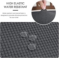 Vista 5 de FORCHEER Juego de fundas ergonómicas para sillas de oficina con funda para reposacabezas, repelente al agua para silla ejecutiva de oficina Gris