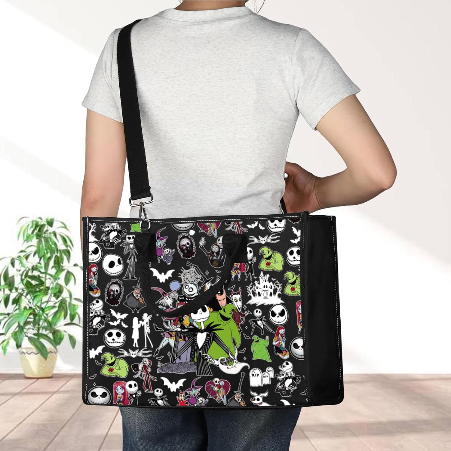 JNIAP J & S Tote Bag Zero Dog Gifts Horror Monster Gifts Horror Movie Shoulder Bag