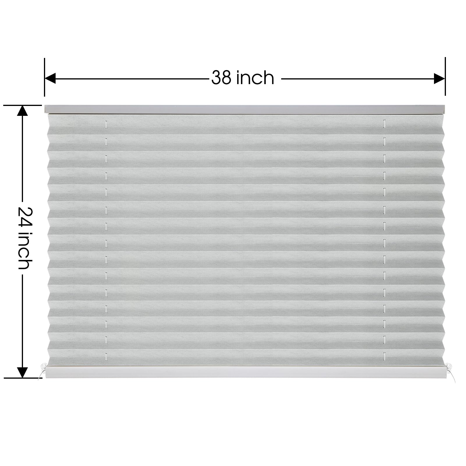NOVINO Wohnmobil-Jalousien für Wohnmobil-Fenster, Wohnmobil-Plissee-Schattierungen für Wohnmobile, Reiseanhänger, Reiseanhänger, Reisebus, Wohnmobil (96,5 cm B x 61 cm L), RS-040