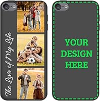 Vista 7 de Funda de teléfono con foto personalizada para iPod Touch 5, 6, 7, texto, logotipo, nombre, delgada, suave, cubierta negra, regalo único de nicho