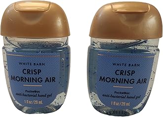 Bath and Body Care - Travel Size Sanitizer - 2 piece Bundle Set Hand Gel - 1 Fl Oz each - Label Artwork Varies (CRISP MORNING AIR)