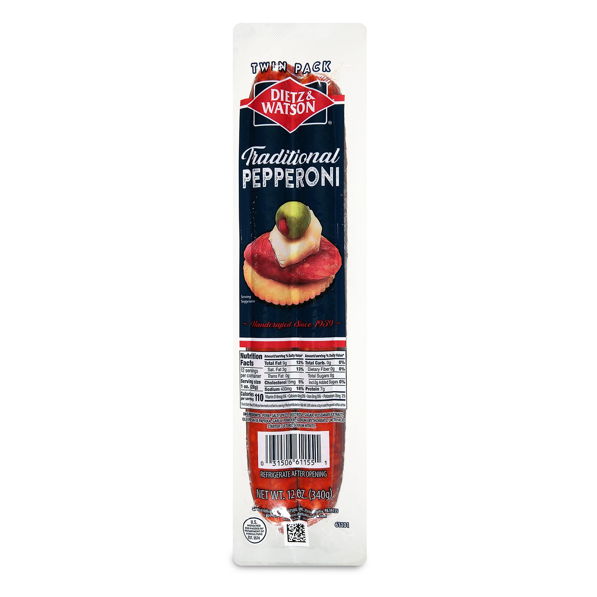 Amazon.com: Dietz & Watson Pepperoni Twin Pack, 12 oz : Grocery