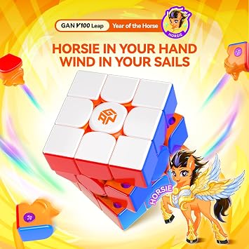 GAN V100 Leap Year of the Horse, 3x3 Speed Cube Magnetic Gift for Cubers | Enhanced control & stability, collectible design, exclusive accessories, gift-ready choice for enthusiasts and collectors