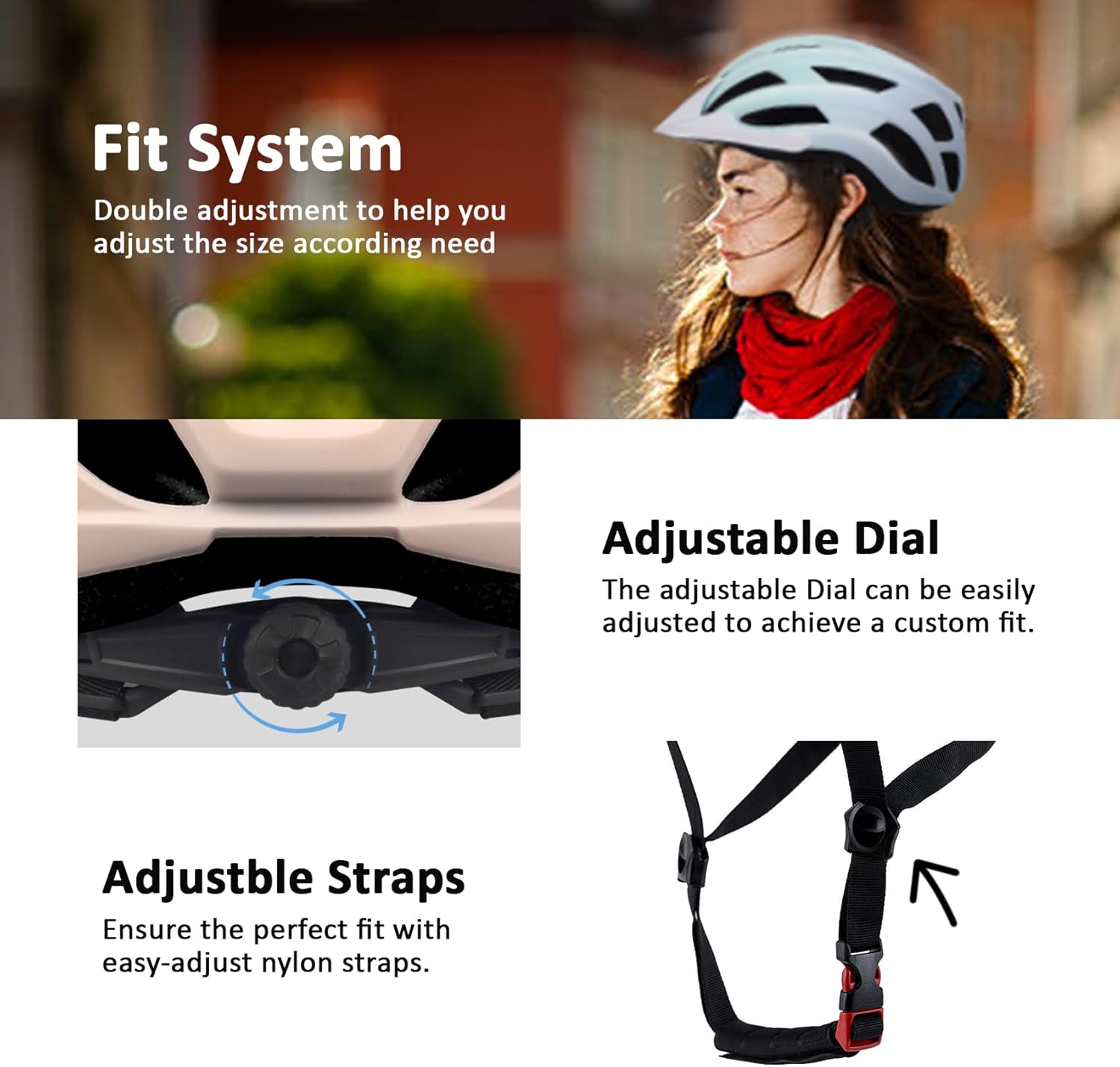 Bilaki Bike Helmet for Adults Women Men Youth Kids, Lightweight Mountain Road Bicycle Cycling Helmets with Adjustable Dial & Removable Visor