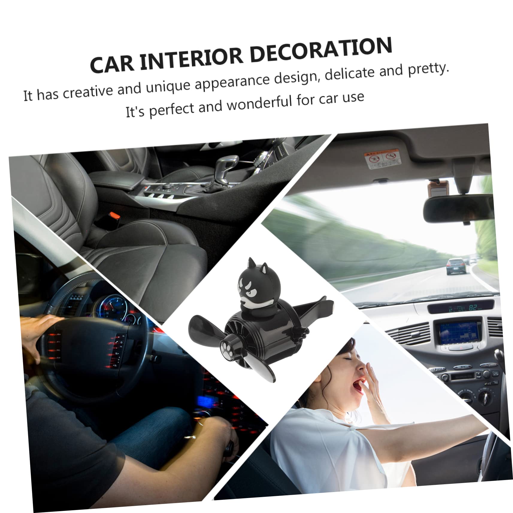 GLEAVI 4pezzi Diffusore Di Profumo Per Auto Con Design Unico Ventilatore Per Veicoli Decorazione Sfiato Resistente Ricaricabile Elettricità Profumo Naturale e Comfortevole Per Atmosfera