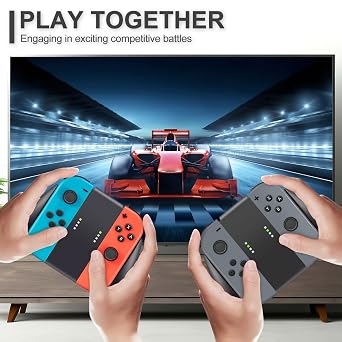Gepicest Switch Accessories Grip Holder for Switch Controller Compatible with Switch Handheld Remote, Kit Set Grips Holder for Dual Remote Controller Black 2 Packs
