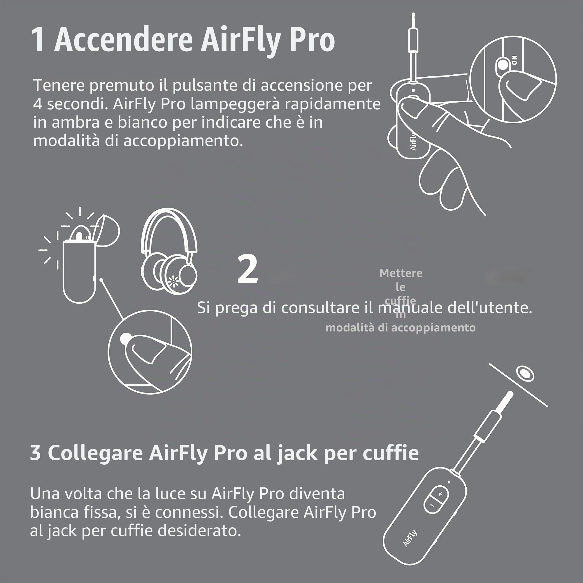 Twelve South AirFly Pro Trasmettitore/Ricevitore Bluetooth 5.0 per TV/Aereo a 2 Cuffie Wireless - Adattatore Wireless per AirPods, Aereo, Auto, Palestra, Casa, Uso con qualsiasi jack audio da 3,5 mm