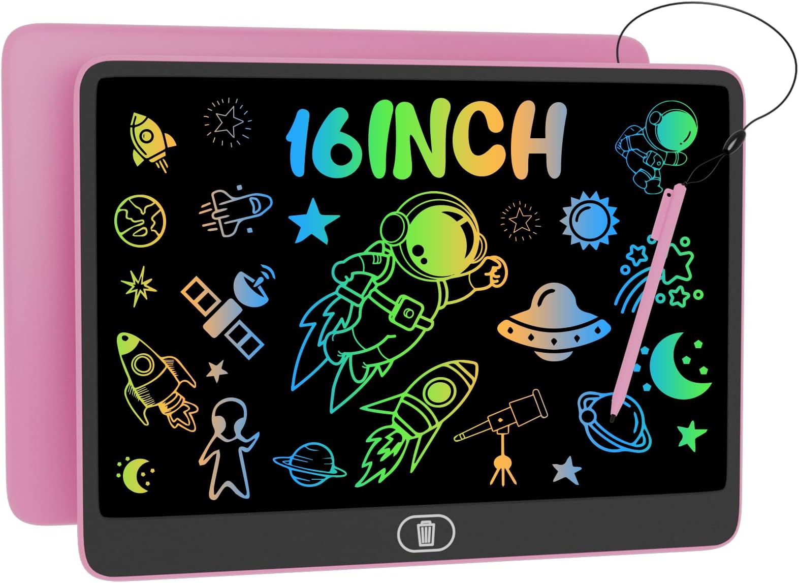 Kids Writing Tablet, Hockvill Toys For 3 4 5 6 7 Year Old Girls Boys, 8.8 Inch Colorful Doodle Board For Toddlers, Reusable Electronic Drawing Pad, Educational & Learning Birthday Gift For Children