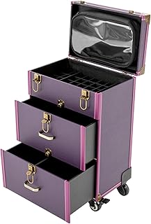 Estuche de maquillaje con ruedas, estuche de ...