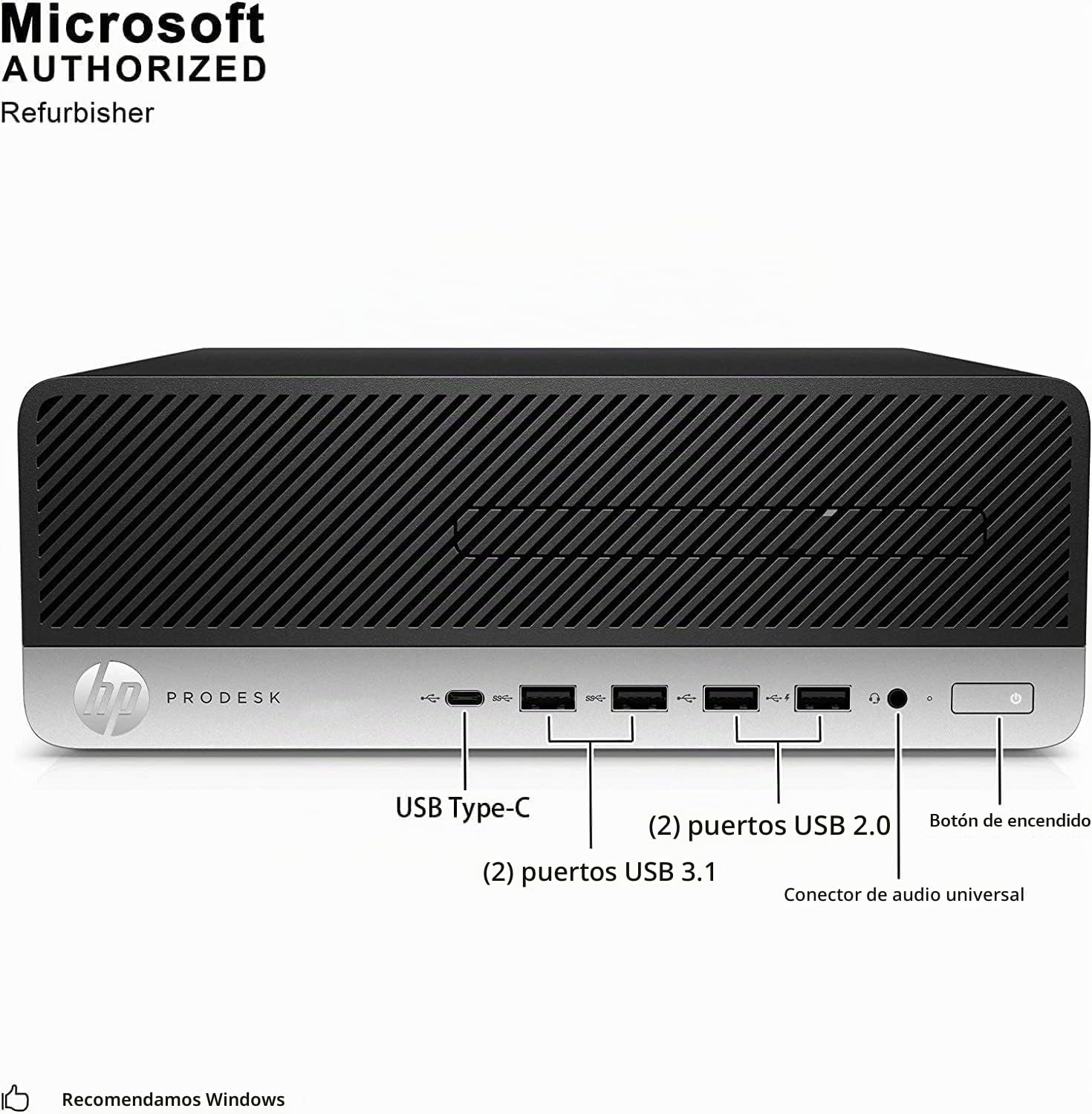 HP EliteDesk 800 G4 SFF PC de escritorio, Intel Core i5-8500, 8 GB de RAM, SSD de 256 GB, WiFi, Bluetooth, teclado QWERTY de EE. UU., Windows 11 Pro (renovado)