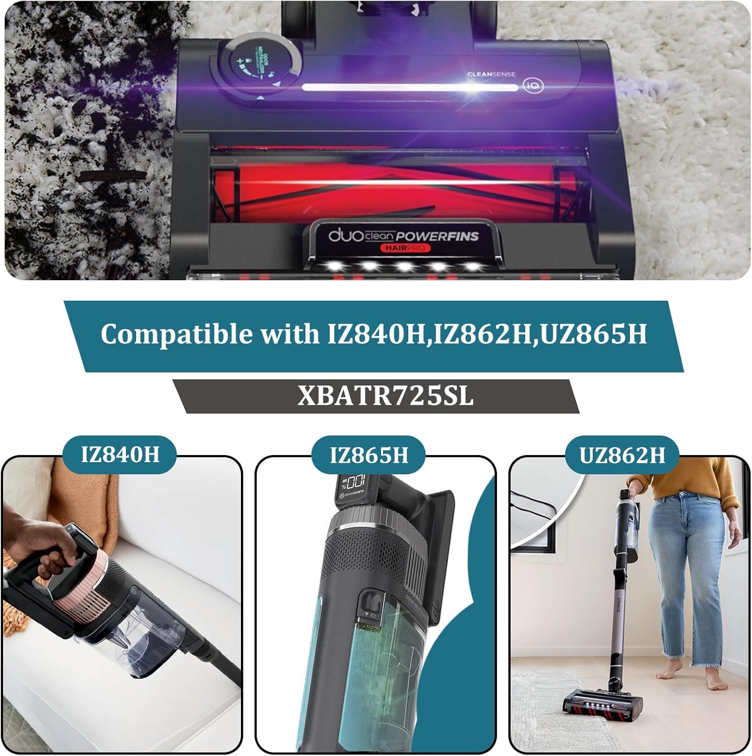XBATR725SL 25.2V Replacement for Shark Stratos Series IZ840H, IZ862H, UZ865H, IZ862HC, UZ865HCCO Cordless Vacuums (NOT Compatible with IZ540H, IZ562H, UZ565H, LZ500)
