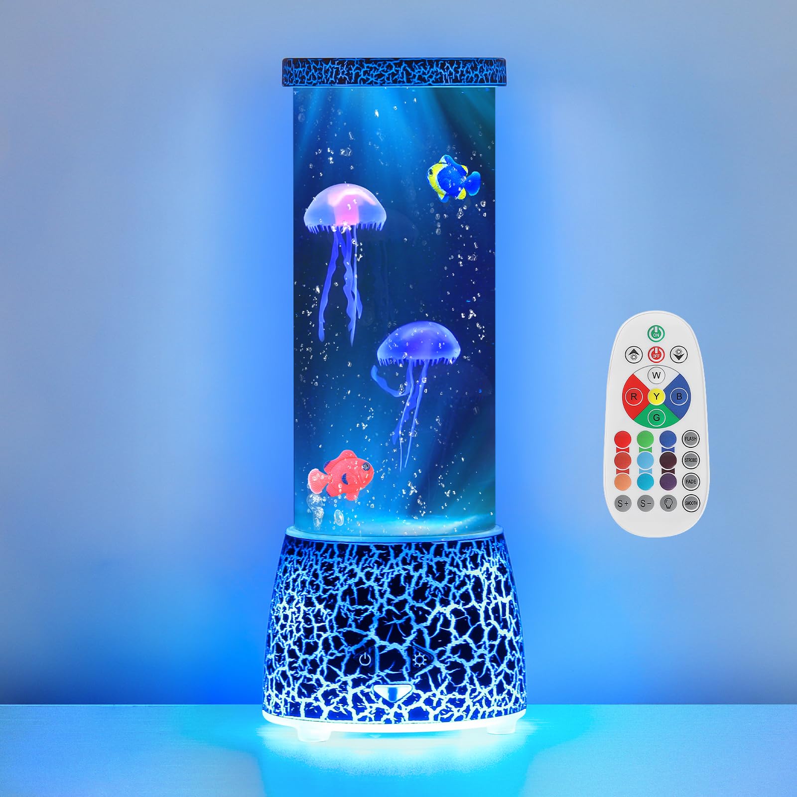 PINPON Jellyfish Lamp Remote 14C Flow SPD Cracked Glass USB Bat